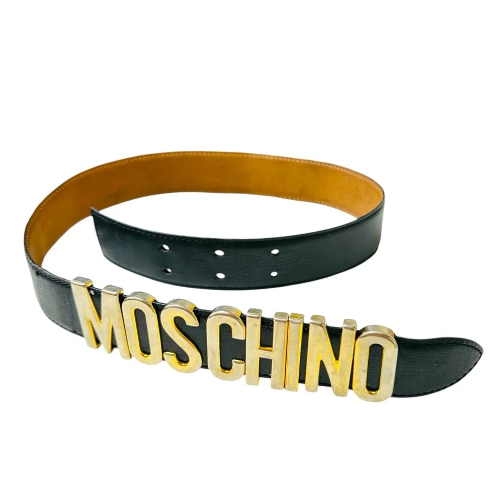 MOSCHINO 90’s VINTAGE LOGO BELT - Picture 4 of 6